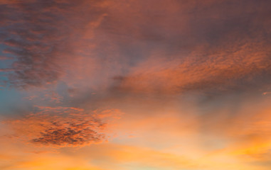 Dramatic sky during sunset