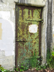 Grungy Decaying Rusted Door Distressed Dystopian
