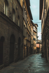 Fototapeta na wymiar The old streets of Cortona, Italy 