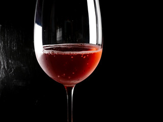 glass of rosè wine