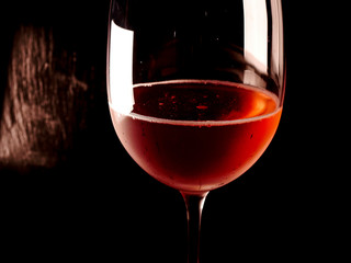 glass of rosè wine