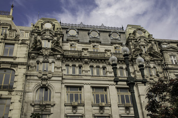 Fototapeta premium Fachadas vista por turistas
