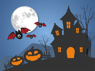 happy halloween day banner vector design