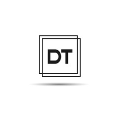 Initial Letter DT Logo Template Design