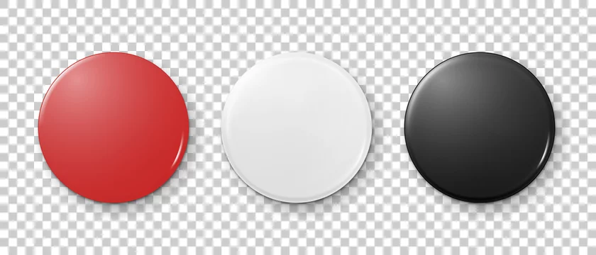 Premium Photo  Red volume button. red three-dimensional circle on a white  background. red badge or web button isola