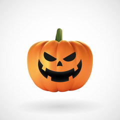 Halloween pumpkin with white background, vector, illustration, eps file