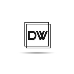 Initial Letter DW Logo Template Design