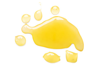 Sweet honey smear isolated on white background