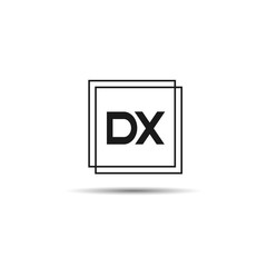 Initial Letter DX Logo Template Design