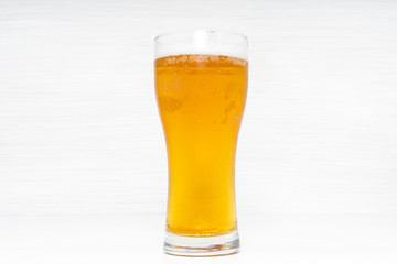 Glass of light beer