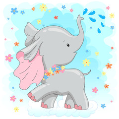 Cute little baby elephant.