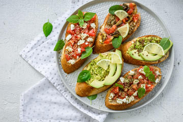 Snack bruschetta.