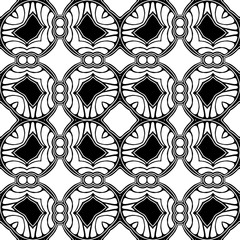 Abstract seamless black and white pattern