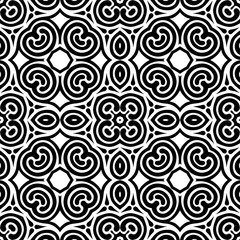 Abstract seamless black and white pattern