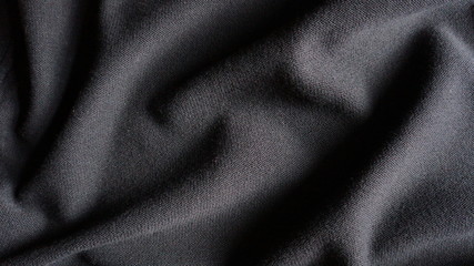 Fototapeta na wymiar Black Fabric Texture Background