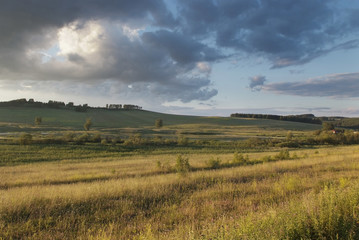 summer evening in the foothills of the Urals