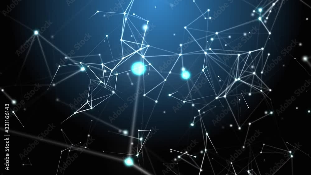 Poster flying in a fantasy abstract science, technology and engineering motion background. organic motion. 