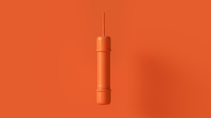 Orange Pipe Bomb Concept 3d illustration 3d render