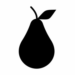 Pear dark silhouette