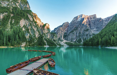 Fototapeta premium Lake Braies in the Dolomites