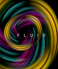 Fluid smooth wave abstract background, flowing glowing color motion concept, trendy abstract layout template for business or technology presentation or web brochure cover, wallpaper