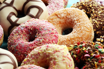 donuts in different glazes