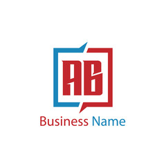 Initial Letter AB Logo Template Design