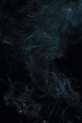 White smoke texture on black background
