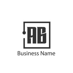 Initial Letter AB Logo Template Design