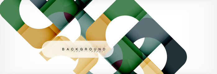 Color square shapes, geometric modern abstract background