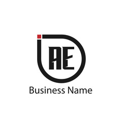Initial Letter AE Logo Template Design