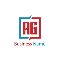 Initial Letter AG Logo Template Design