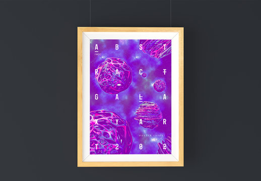 Poster Layout with Abstract Planet Elements