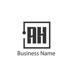 Initial Letter AH Logo Template Design