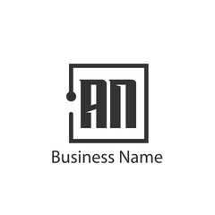 Initial Letter AN Logo Template Design