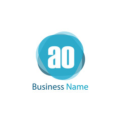 Initial Letter AO Logo Template Design