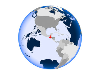 Guatemala on globe isolated