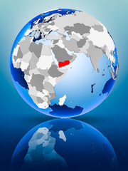 Yemen on globe
