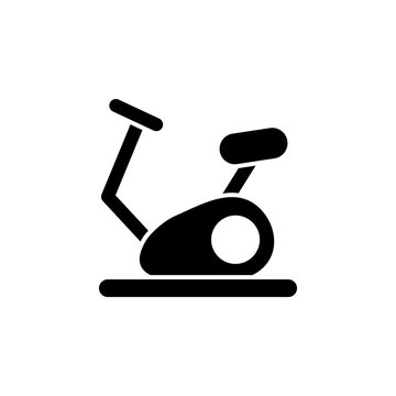 Exercise bike glyph icon. Simple illustration for UI and UX, website or mobile application