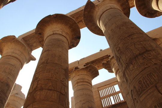 S&auml;ulenhalle in Karnak-Tempel in &Auml;gypten