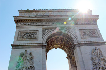 Fototapeta na wymiar Detail of the Arc de Triomphe in Paris