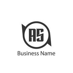 Initial Letter AS Logo Template Design