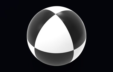 beach ball 3D rendering
