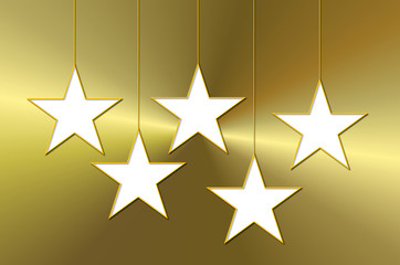 hanging stars with white area