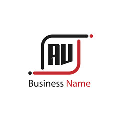 Initial Letter AV Logo Template Design