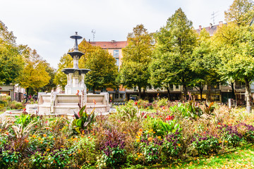 Fountain of Weissenburger square in Haidhausen - Munich