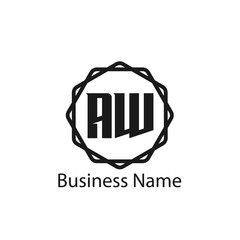 Initial Letter AW Logo Template Design