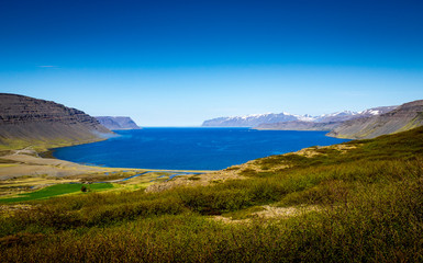Fjord landscape in Iceland