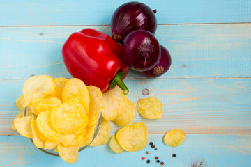 Hot Spicy Potato Chips Ready to Eat