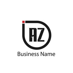 Initial Letter AZ Logo Template Design